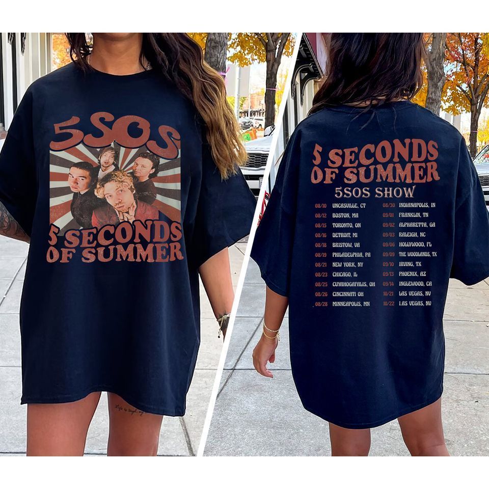 2 Sided 5 Seconds Of Summer Shirt 5 Seconds Of Summer T Shirt